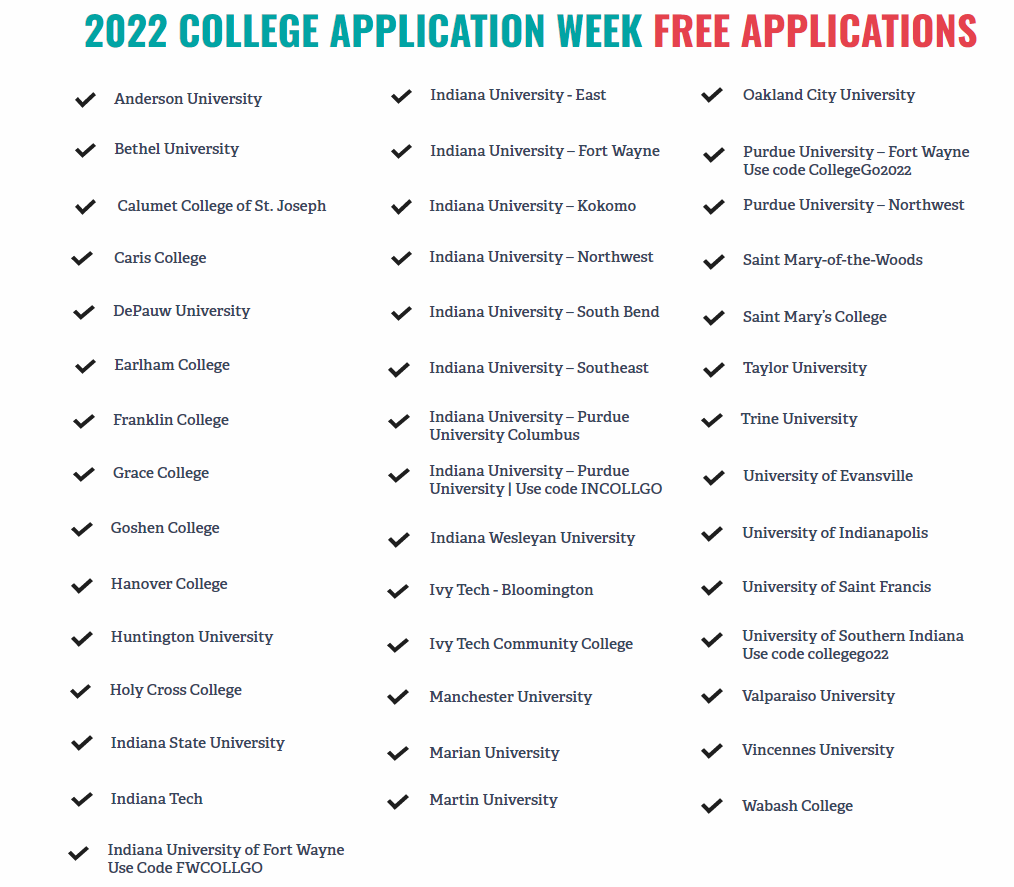 Have you applied to your favorite Indiana college? Don't miss out on the opportunity to apply for FREE during College Application Week! It ends this Friday.