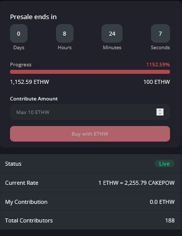 pow_cake's tweet photo. Heading to 1500!!! Let´s surpass it, less than 9h to go.
https://t.co/v4YDBAcibb
 @pandasea  @powswap_io @uniwswap #ETHW #ETHW链 #DeFi #DeFiProject #DeFiChain #Farming #StakingRewards @MaoMaoJie8833 @MrBigWhaleCEO https://t.co/qvsLRuSitl