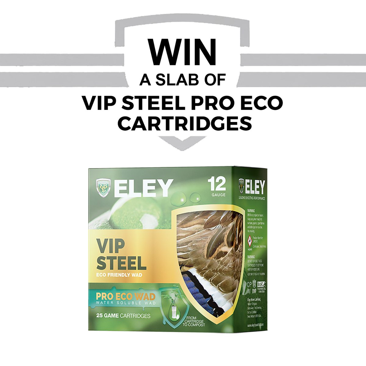 In need of some #MondayMotivation? 🥱

#WIN a slab of our award-winning, eco-friendly VIP Steel PEW cartridges 🎁

To enter, simply follow our page and #RT this post 🎉

Competition ends 31st October at 23:59. Good luck 🤞

#eleyhawk #gameshooter #ThePerfectChoice #competition