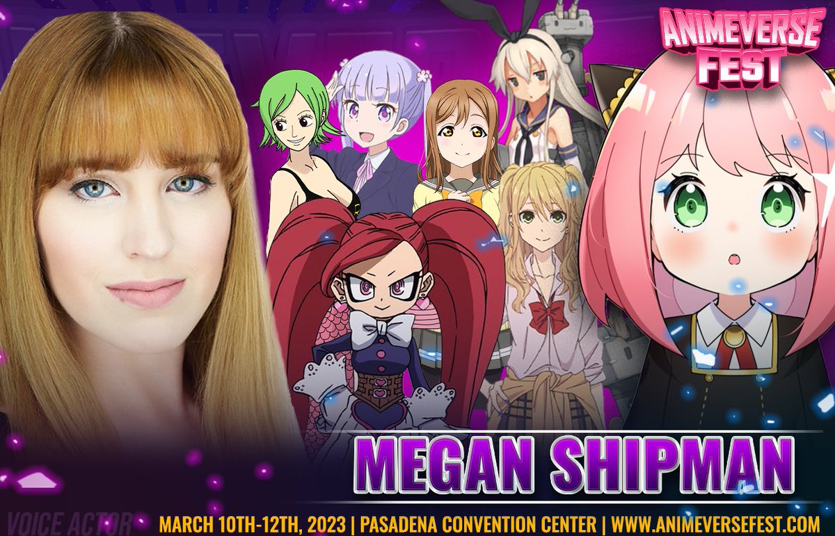AnimeVerse Fest (@animeversefest) on Twitter photo We are excited to welcome <a href="/18moptop/">Megan Shipman</a> to AnimeVerse Fest 2023! Get your tickets today! animeversefest.com #spyxfamily #myheroacademia We are excited to welcome <a href="/18moptop/">Megan Shipman</a> to AnimeVerse Fest 2023! Get your tickets today! animeversefest.com #spyxfamily #myheroacademia