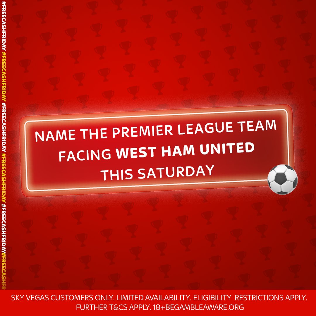 skyvegas's tweet photo. #FreeCashFriday! 🏆
🗒 Full T&amp;Cs below ⬇️

Tell us the answer for the chance to win £50 🤑