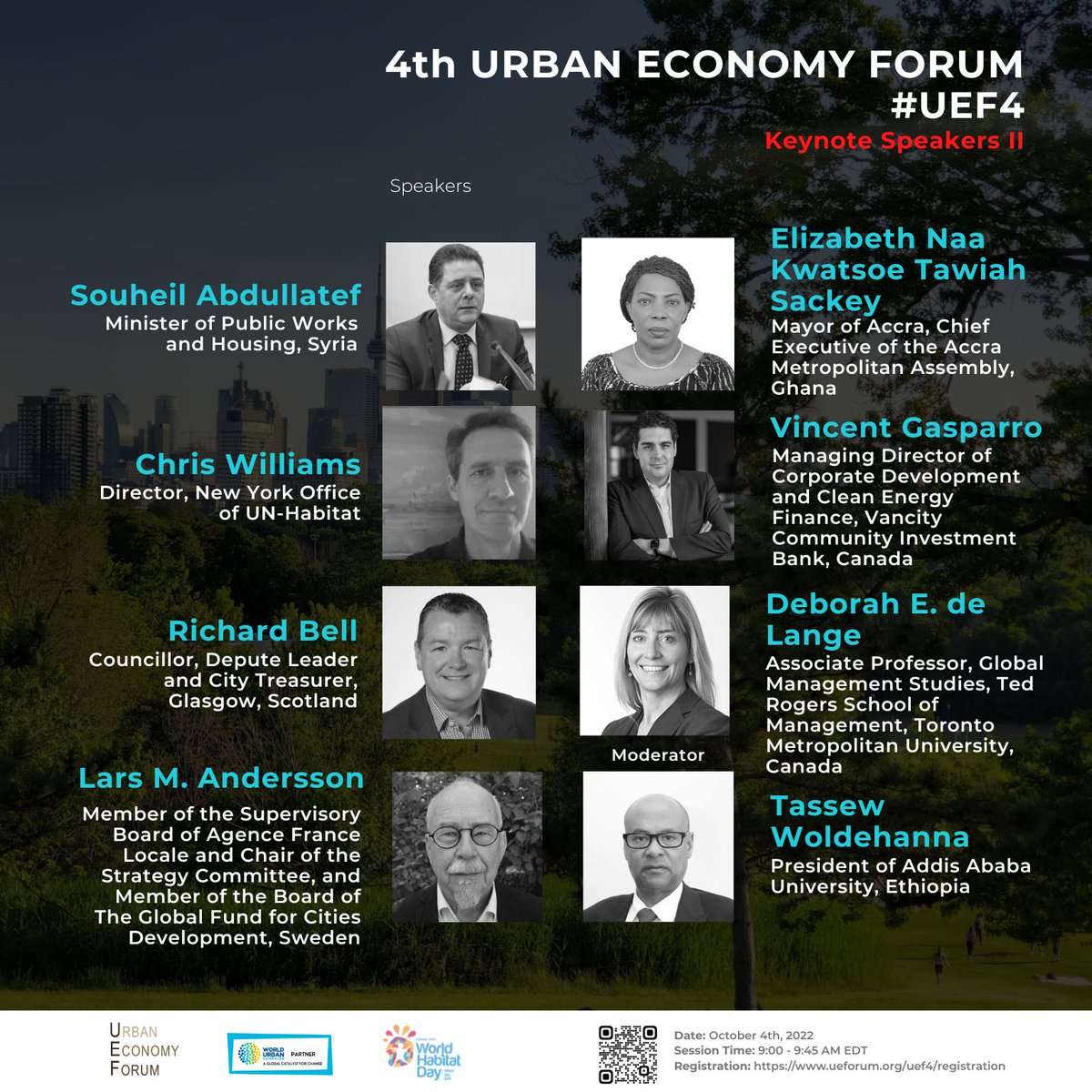 EconomyUrban's tweet photo. Join us at the 4th Urban Economy Forum! #UEF4
 
Being held both virtually and in Regent Park, City of Toronto, the Forum will focus on #SustainableUrbanFinance
 
🔹 Keynote Speakers II
🔹 Oct 4, 2022, 9:00 - 9:45 AM EDT
 
➡️Register today: https://t.co/XUFk0rGSaG https://t.co/3z5zZVVRSn