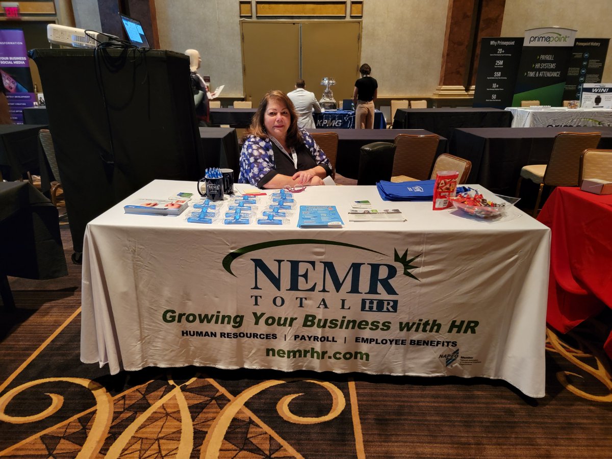 NJBIA's tweet photo. .@amtrustnj, #Integris, @BirdiaChambers and #NEMRTotalHR are onsite to tell you more about what they can offer your company #WBLF2022 #inspired #happy https://t.co/CXvGQNLinF