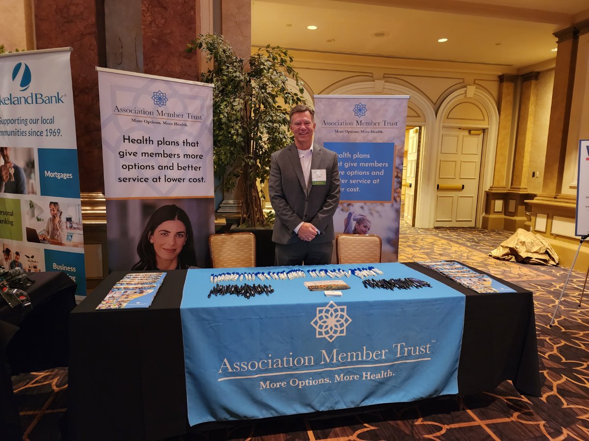 NJBIA's tweet photo. .@amtrustnj, #Integris, @BirdiaChambers and #NEMRTotalHR are onsite to tell you more about what they can offer your company #WBLF2022 #inspired #happy https://t.co/CXvGQNLinF