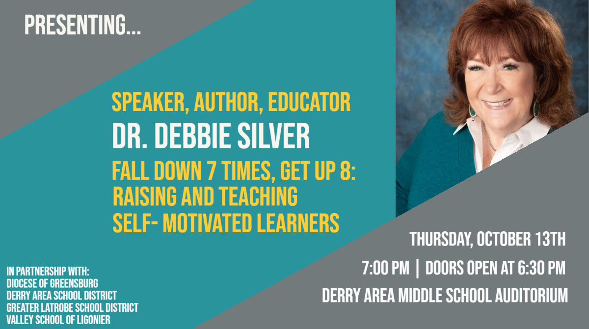 GLSDwildcats's tweet photo. Dr. Debbie Silver, world-renowned author, motivational speaker and humorist will be HERE, in Westmoreland County to inspire YOU. If you are a teacher or a parent, and need to reignite your passion and joy for education, join us for this free community event! https://t.co/xXq3AhGhb4
