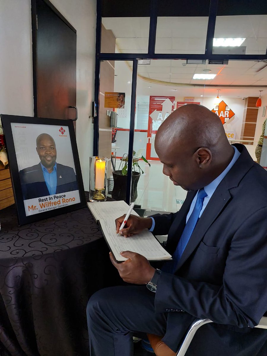 AAR_Insurance's tweet photo. The AAR Insurance Kenya staff continue Paying their last respects to the late Mr. Wilfred Rono General Manager Operations.
#Standingasone #celebratinglife #sharingmemories https://t.co/GTo7lB3pAi