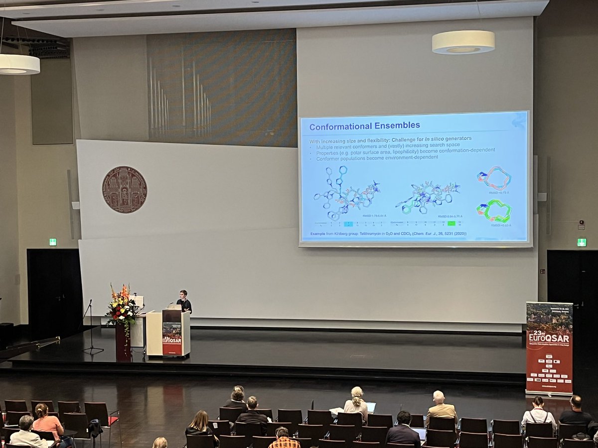 <a href="/rinikerlab/">Riniker lab @ ETHZ</a> now presenting at #EuroQSAR2022 #cheminformatics