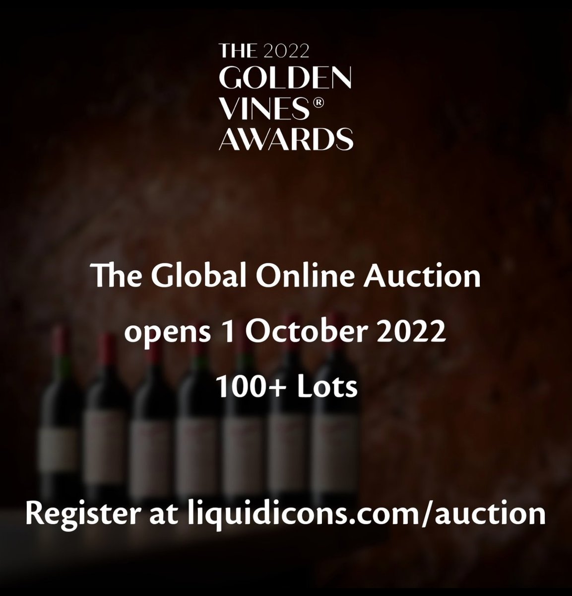 The 2022 Golden Vines® Global Online Auction with over 100 Fine Wine, Rare Spirit &amp; Experience Auction Lots opens on the 01/10/2022 for bidders from all over the world to raise funds for the Gérard Basset Foundation @gerardbassetfoundation

Register at liquidicons.com/auction