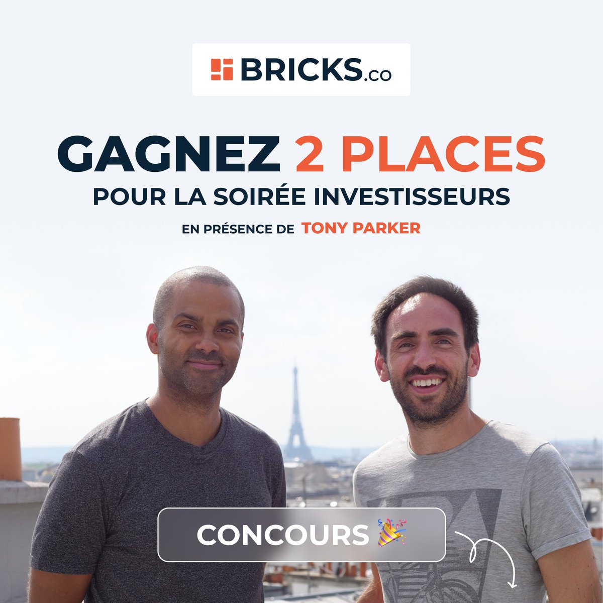 JEU CONCOURS 🎉 

- Like la publication 
- Identifie là personne avec qui tu voudrais venir (pas de limite de commentaires 🥳)
- Follow le compte <a href="/Get_Bricks/">Bricks</a> 
- RT le post 

Tirage au sort le : Dimanche 2 Octobre 📆