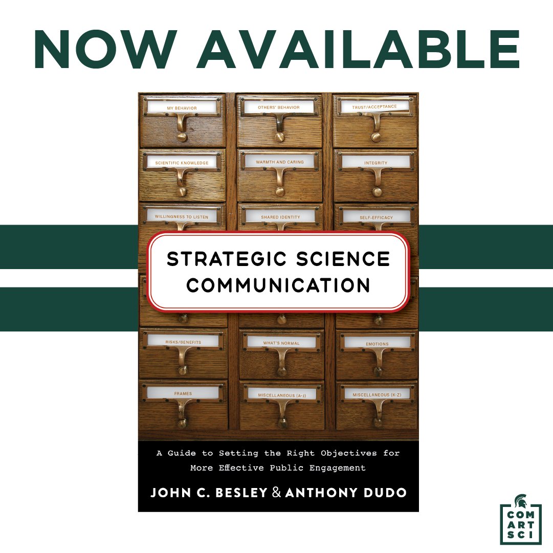 MSU ComArtSci (@msucomartsci) on Twitter photo Ellis N. Brandt professor @johnbesley and Anthony Dudo’s new book “Strategic Science Communication: A Guide to Setting the Right Objectives for More Effective Public Engagement.” is out now!
Order now!➡️ spr.ly/6014MZgzn
📍<a href="/MSUAdPR/">MSU Advertising + PR</a> Ellis N. Brandt professor @johnbesley and Anthony Dudo’s new book “Strategic Science Communication: A Guide to Setting the Right Objectives for More Effective Public Engagement.” is out now!
Order now!➡️ spr.ly/6014MZgzn
📍<a href="/MSUAdPR/">MSU Advertising + PR</a>