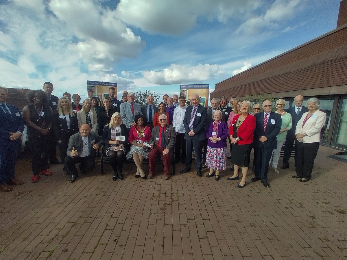 I'm delighted to host Rotary Club of Wolverhampton for them to present the proceedings from the Best Foot Forward event to the various charities benefitting. Certificates were also presented to 'Centurions', i.e. participants who completed 100 laps of the track at Aldersley