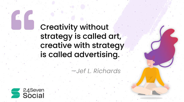24SevenSocial's tweet photo. The potential of digital marketing is none other than gigantic...
...and the magic formula: creativity and strategy!

What do you think makes a creative mind? 💡

#strategy #marketing #advertising #success #goals #creative #art #business #socialmedia https://t.co/drrumcDkWL