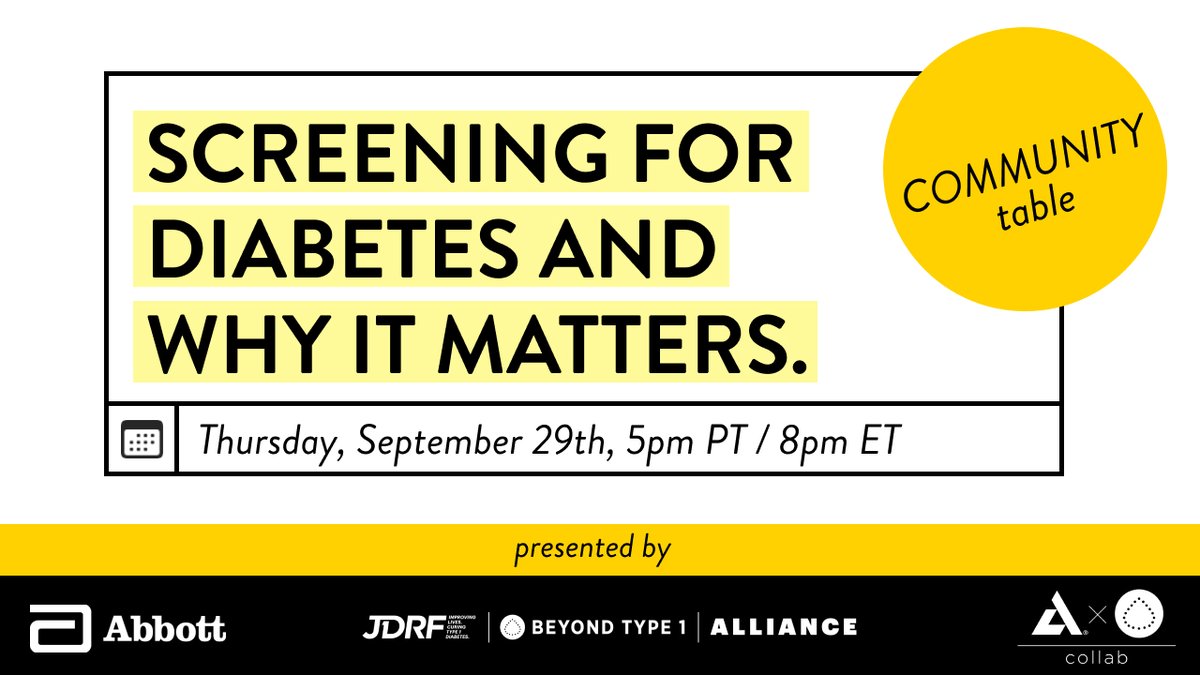 FreeStyle Libre (@freestylediabet) on Twitter photo Join this month’s #CommunityTableTalk webinar with <a href="/BeyondType1/">Beyond Type 1</a>, <a href="/BeyondType2/">Beyond Type 2</a>, and @JDRF on Thursday, 9/29! RSVP 👉 : abbo.tt/3rbcpUL
For US residents, important safety information at abbo.tt/3UKPBIX #diabetes #t2dlookslikeme #t1dlookslikeme Join this month’s #CommunityTableTalk webinar with <a href="/BeyondType1/">Beyond Type 1</a>, <a href="/BeyondType2/">Beyond Type 2</a>, and @JDRF on Thursday, 9/29! RSVP 👉 : abbo.tt/3rbcpUL
For US residents, important safety information at abbo.tt/3UKPBIX #diabetes #t2dlookslikeme #t1dlookslikeme