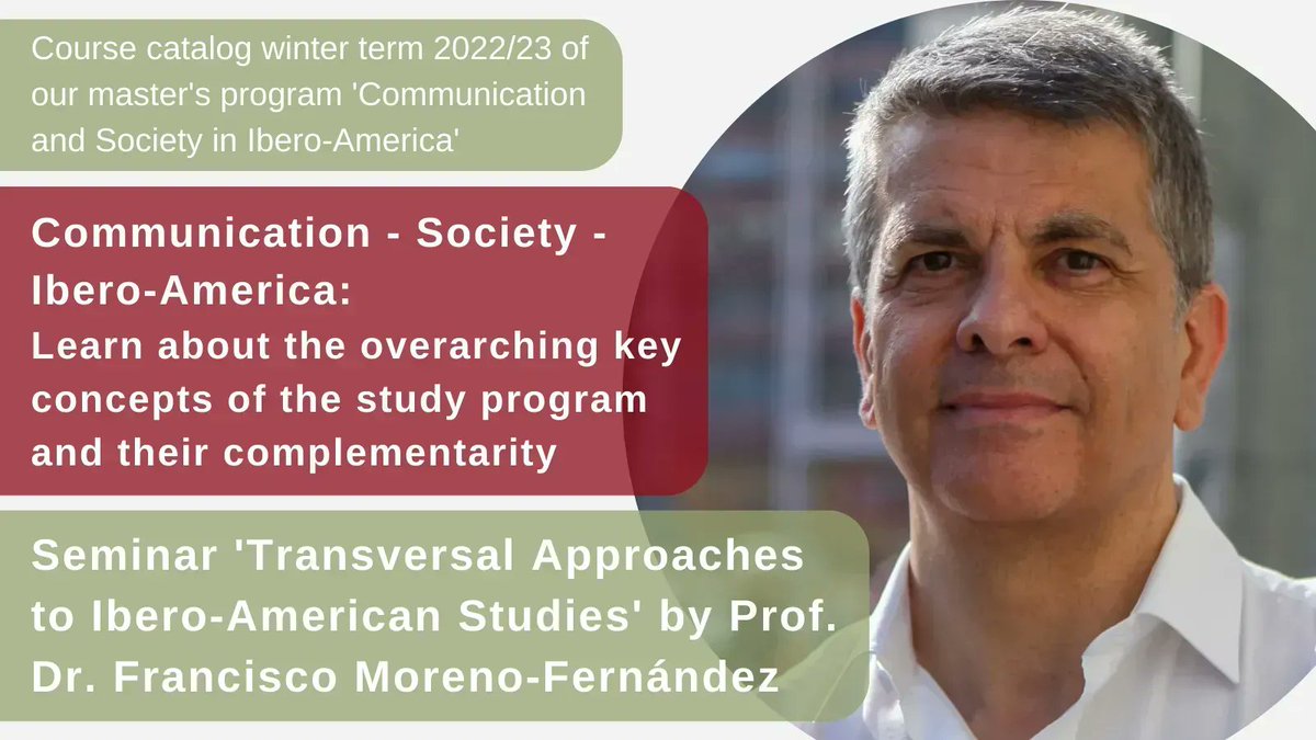 hcias_unihd's tweet photo. Special course for new students of the master's program 'Communication and Society in Ibero-America'.
Check our entire course catalog 👉 https://t.co/V9pxVpfk9e
For more information about the master's program, visit our homepage 👉 https://t.co/VFpH6yLdAR. #studyathcias https://t.co/Q04QaIiVJW