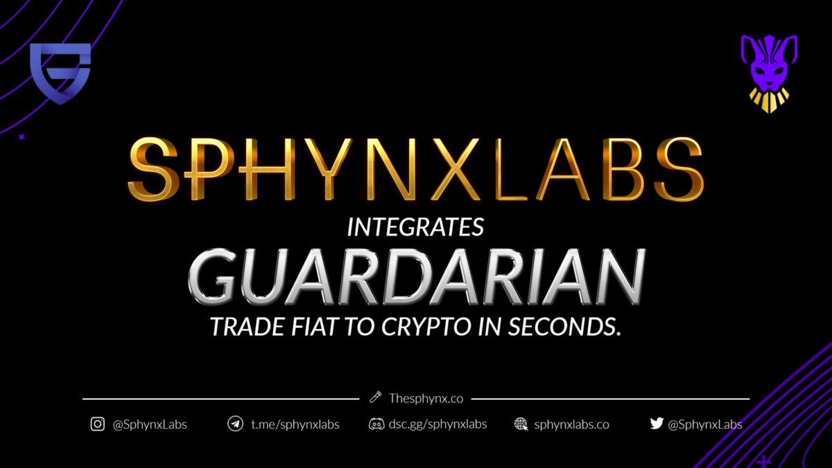 The <a href="/SphynxLabs/">Sphynx Labs</a> DeFi App now supports <a href="/guardarian_com/">Guardarian</a> for fiat to #crypto trades! 

sphynxlabs.medium.com/fiat-to-defi-w…
#SphynxLabs #altcoins #CRO    #crofam