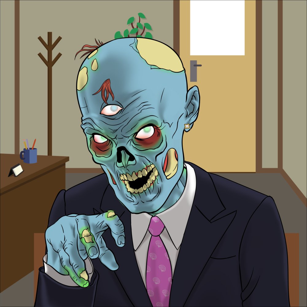 defi_aabcd's tweet photo. @zombies_meta I'm busy at work in the office #metazombies https://t.co/s7yQHZP8GN
