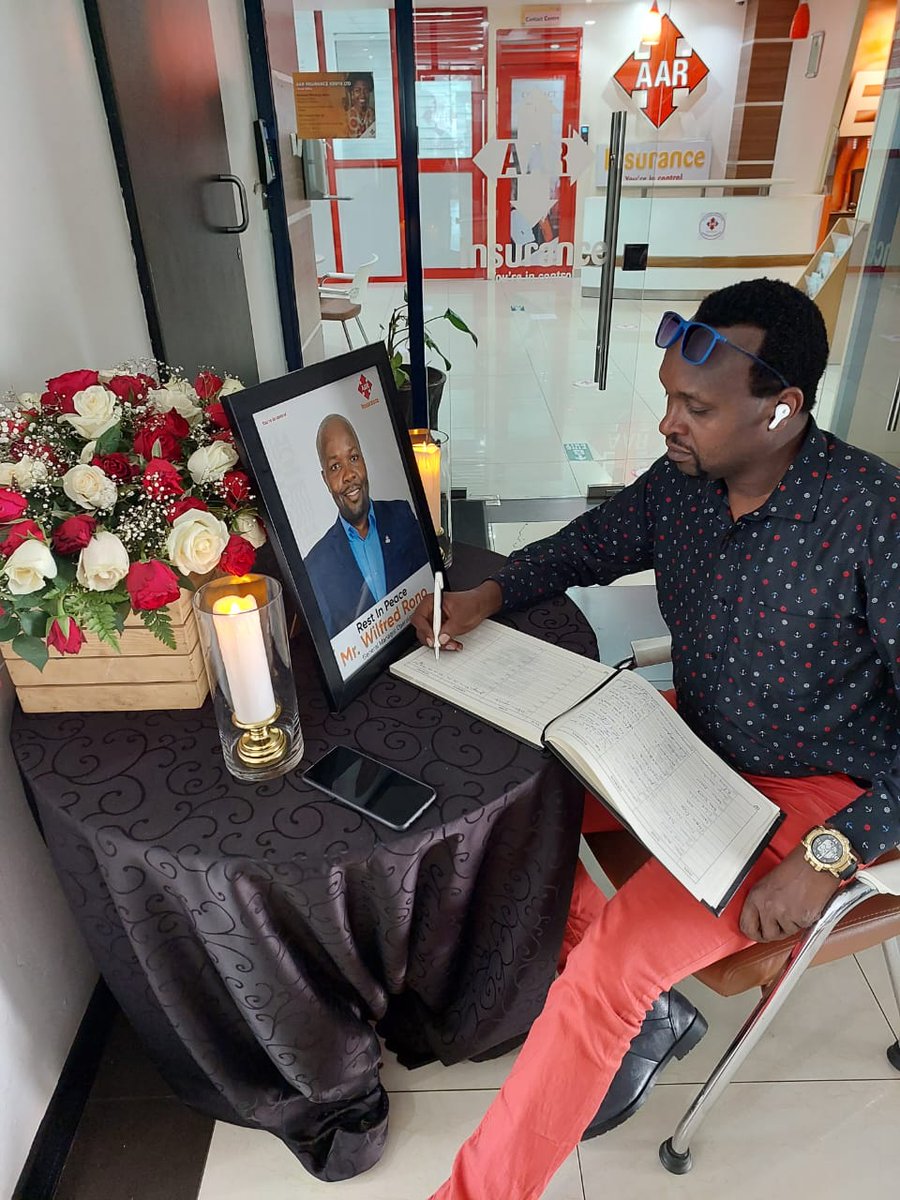 AAR_Insurance's tweet photo. The AAR Insurance Kenya staff continue Paying their last respects to the late Mr. Wilfred Rono General Manager Operations.
#Standingasone #celebratinglife #sharingmemories https://t.co/GTo7lB3pAi