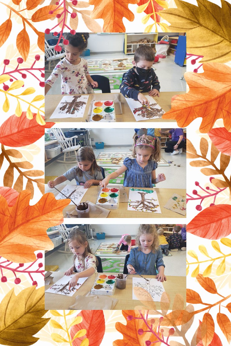 amisen114's tweet photo. Painting the changing colours of the leaves with our fingers! #gettingmessy #Kindergarten2022 https://t.co/pLrmbluCJw