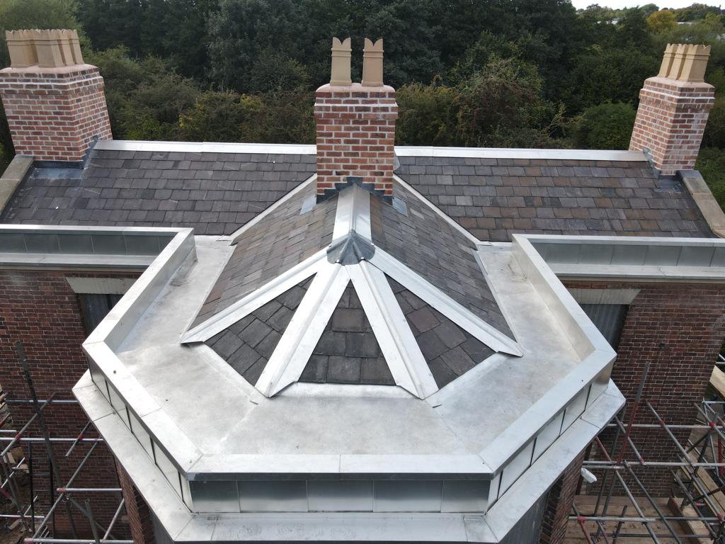 Wow! Roof completed at Kings Norton Junction and the new scaffolding being erected for windows and re-pointing works #heritage #conservation #DreamTeam