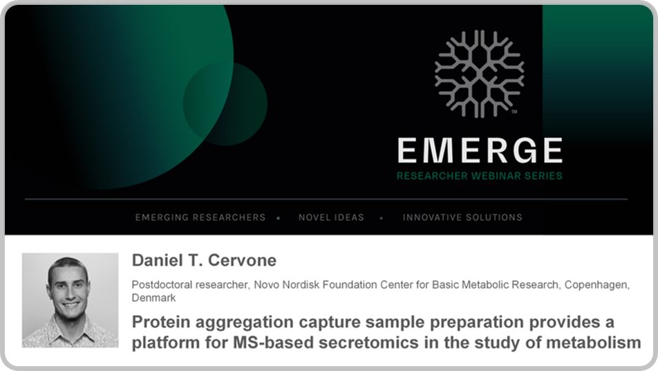 Please join us for episode 11 of EMERGE with Daniel Cervone where he outlines his methods for secretome analysis. Registration: us06web.zoom.us/webinar/regist…