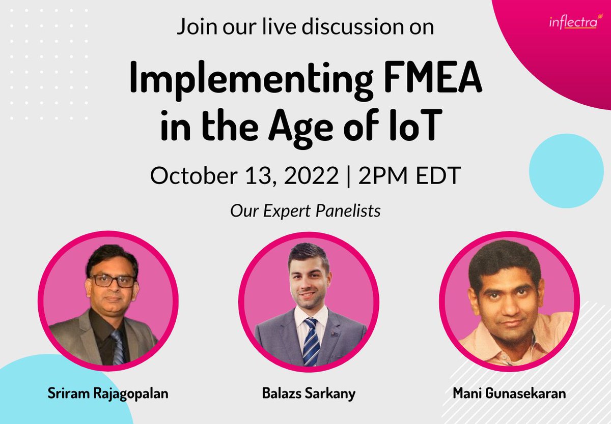 SoftwareTestPro's tweet image. COMING UP: event 3️⃣ of our #Risk & #RiskManagement series 🎉 On Oct 13, our panel of experts will discuss #FMEA & risk management in today’s products, projects, & processes in addition to sharing good practices & lessons learned. Register here 👉 ow.ly/evfq50KVLgP