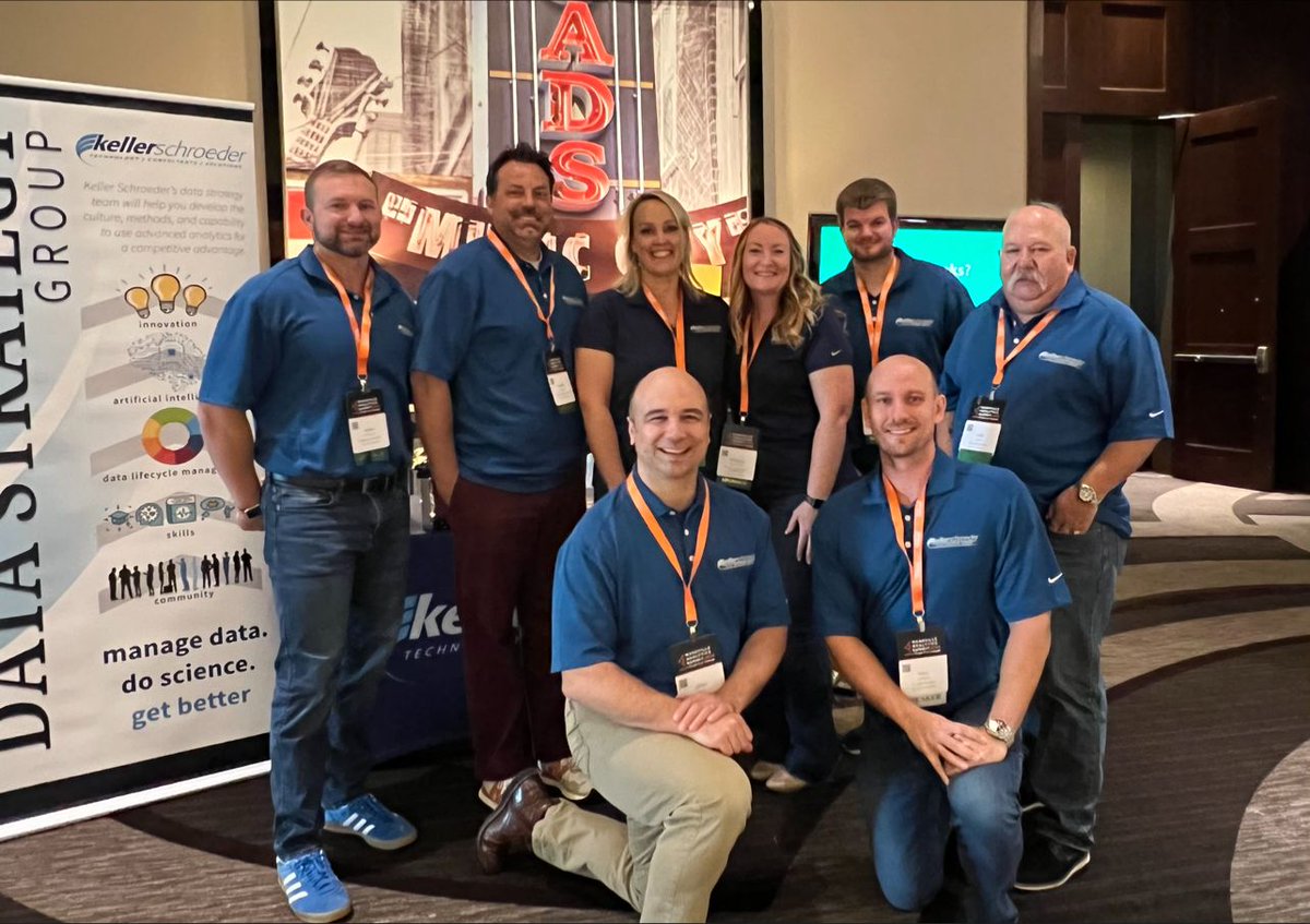 kellerschroeder's tweet photo. Be sure to stop by and visit our Data Strategy Group at the Nashville Analytics Summit today and tomorrow!
#NashAnalytics #managedatadosciencegetbetter #nashvilleanalyticssummit #nashvilletechnologycouncil #sponsor https://t.co/TV42X6lYHT