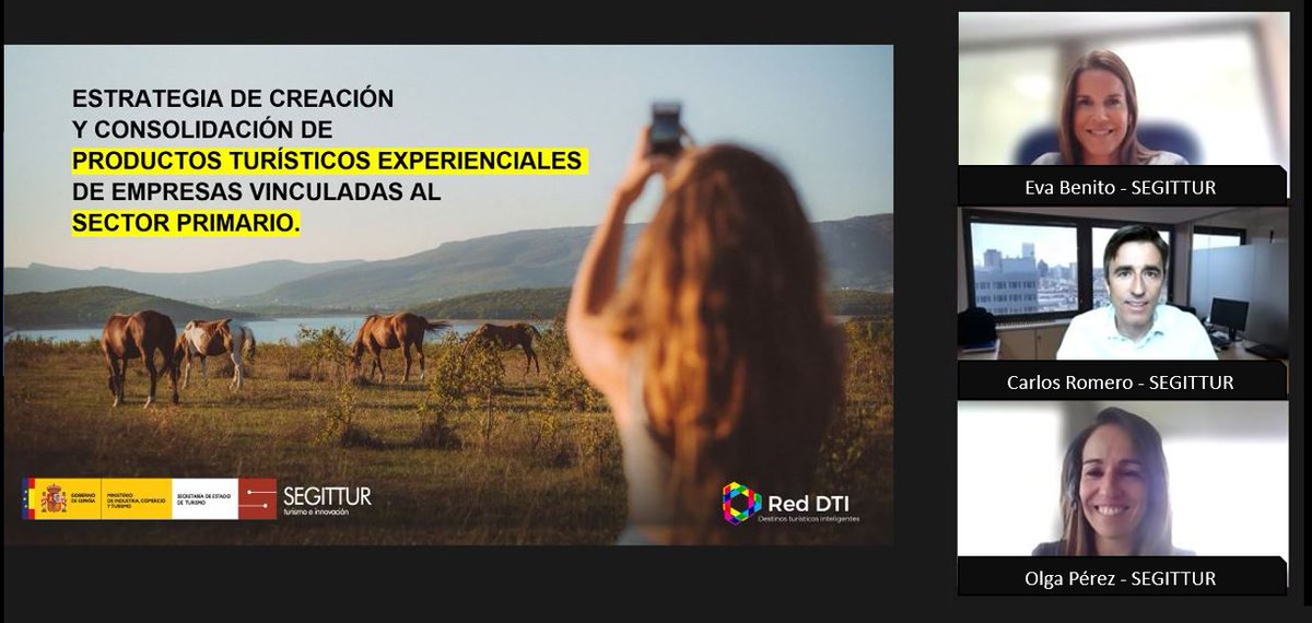 Presentación a los miembros de la @RedDTI de la estrategia para la creación de experiencias turísticas vinculadas con el sector primario. Nuevas oportunidades de negocio para el sector primario.