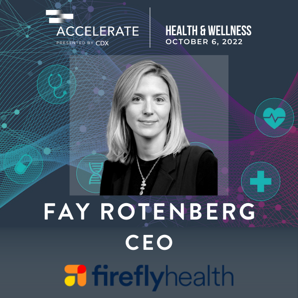 Techonomy (@techonomy) on Twitter photo Fay Rotenberg, CEO at <a href="/CareByFirefly/">Firefly Health</a> will be joining us for our day-long #CDXAccelerate: Health & Wellness event on October 6th in Boston, MA!
Rotenberg will be leading a panel on 'Innovation Runs In The Family.' Register now to hear it live! hubs.la/Q01nlMKP0 Fay Rotenberg, CEO at <a href="/CareByFirefly/">Firefly Health</a> will be joining us for our day-long #CDXAccelerate: Health & Wellness event on October 6th in Boston, MA!
Rotenberg will be leading a panel on 'Innovation Runs In The Family.' Register now to hear it live! hubs.la/Q01nlMKP0