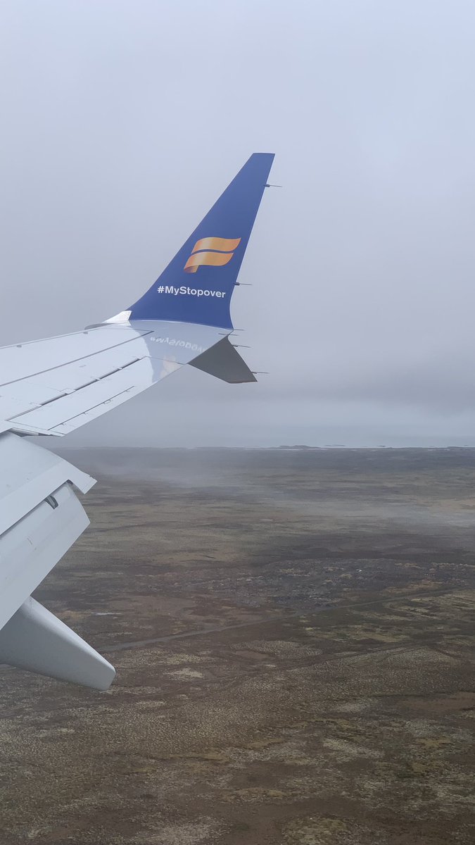 We have safely landed in Iceland. It’s a little bit cloudy!