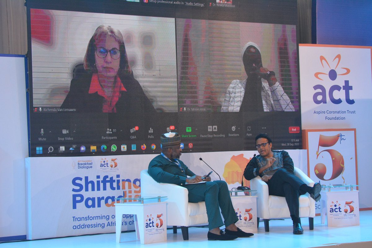 ACTFoundation_'s tweet photo. If you must make a change in Africa, you must make a change in nigeria  ~ Country Director, Plan International @CharlesUsie at the 6th Breakfast Dialogue by @ACTFoundation_ 

#5YearsofACTion #Innovation
#ACTBFD2022 https://t.co/MN4CfbmFJY