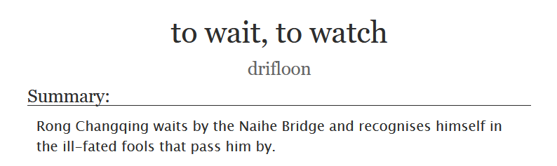 huldraism's tweet photo. i'm excited to now finally share my fic for @shlzine with everyone!

TO WAIT, TO WATCH, an introspective look at rong changqing and his place in the show. featuring #caoxiang, #wenzhou and more. link below! https://t.co/mGmDwl6FHf