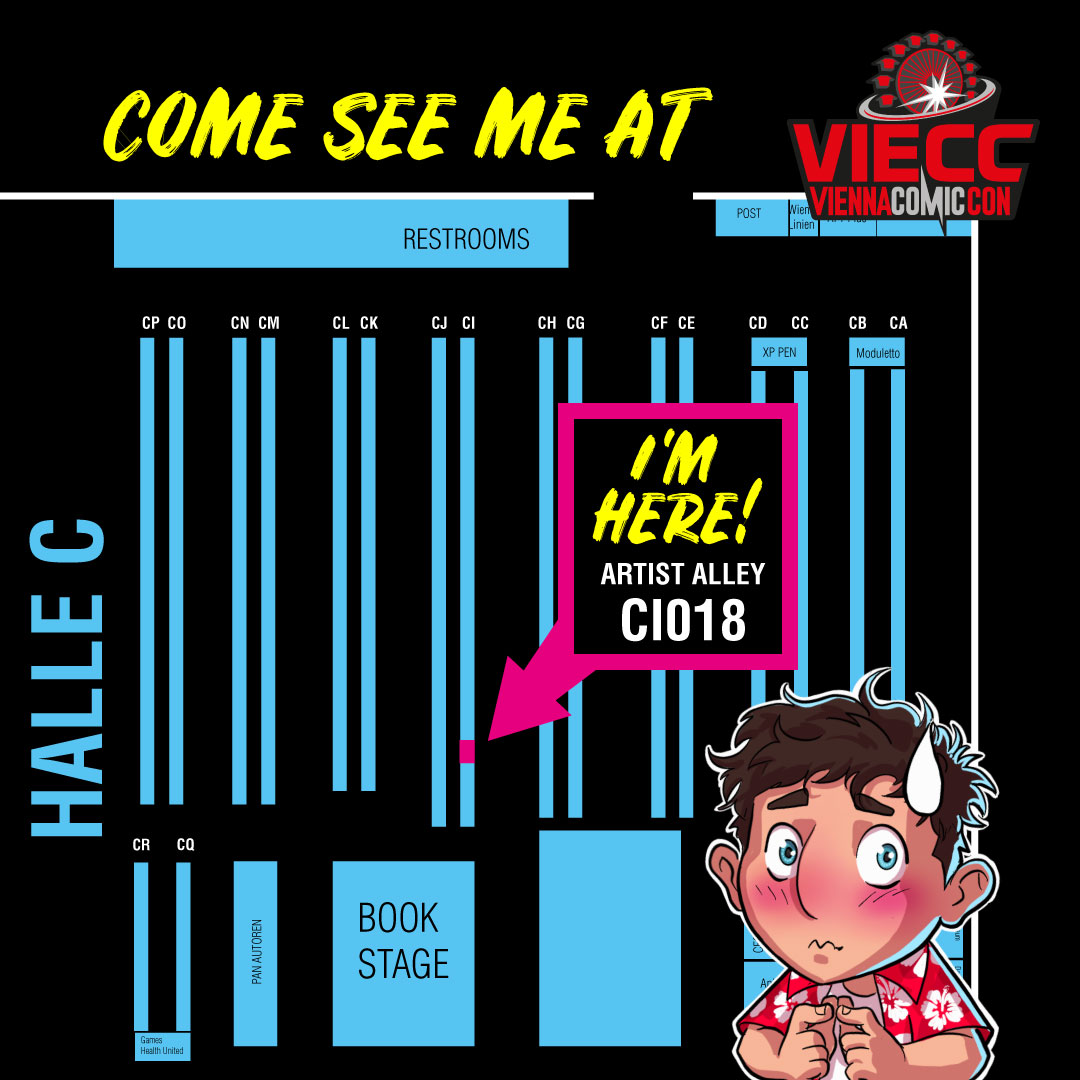 binder_b_artist's tweet photo. @VIECCVienna is this weekend. So please come see me at my table in Artist alley. CI018 #VIECC #viennacomiccon #artistalley #printsforsale #commissions #sketchcover #conhon https://t.co/t7sCwiSBVv