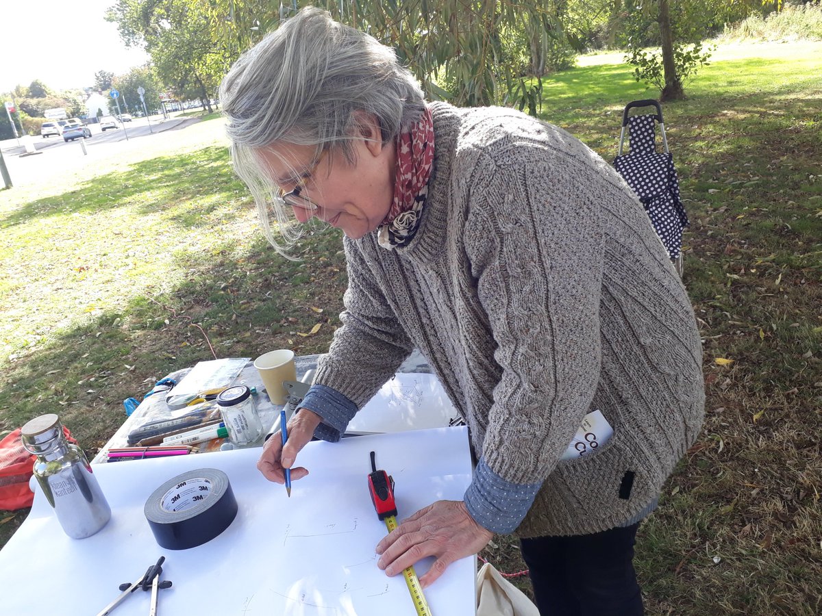 Our first visit to #ReasideForestGarden #BalsallHeath. Creating a base map, discussing forest garden plants, enjoying the space, making new friends.