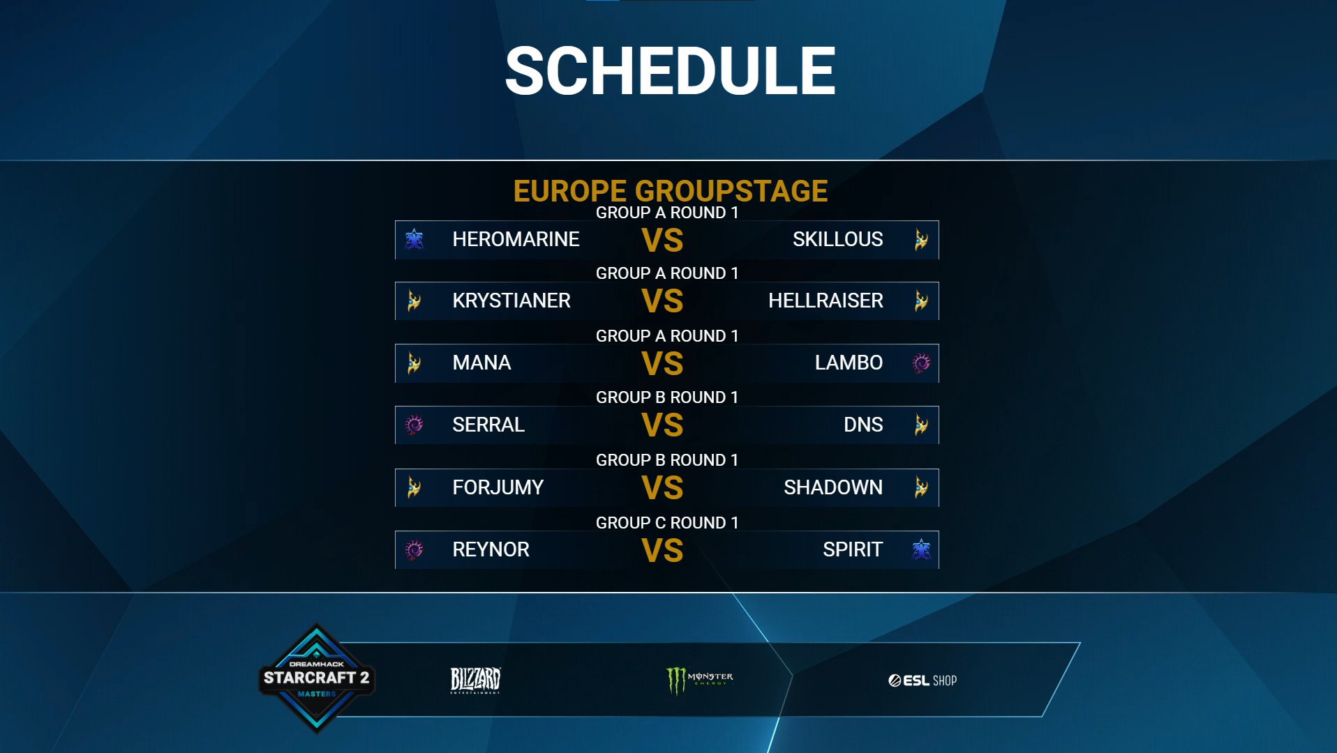 ESL StarCraft 2 on Twitter "Want to know who's playing and when? We've