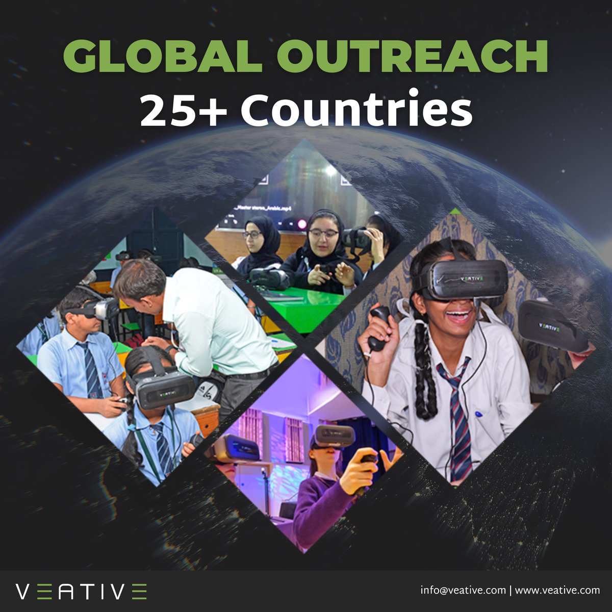 Veative launched an awareness drive for virtual reality (VR) based school education. The regions covered in the first phase of this initiative included Africa, India, and the Middle East.
