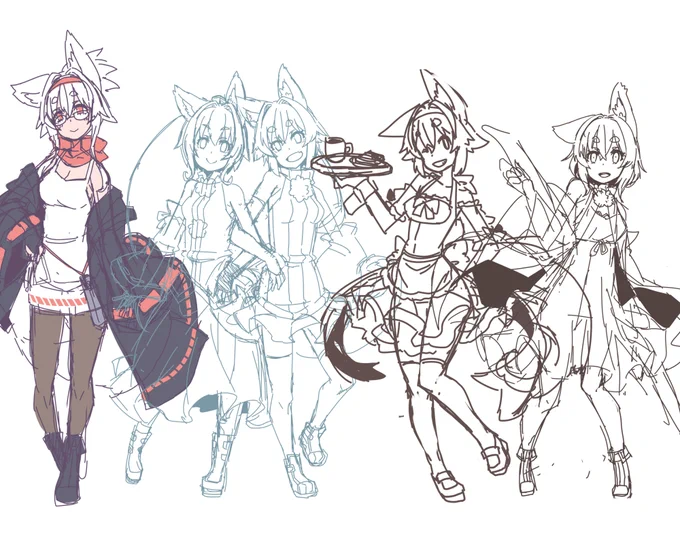 仕上げていくのは大変だけどいろんな椛ちゃん描けるのは楽しい 