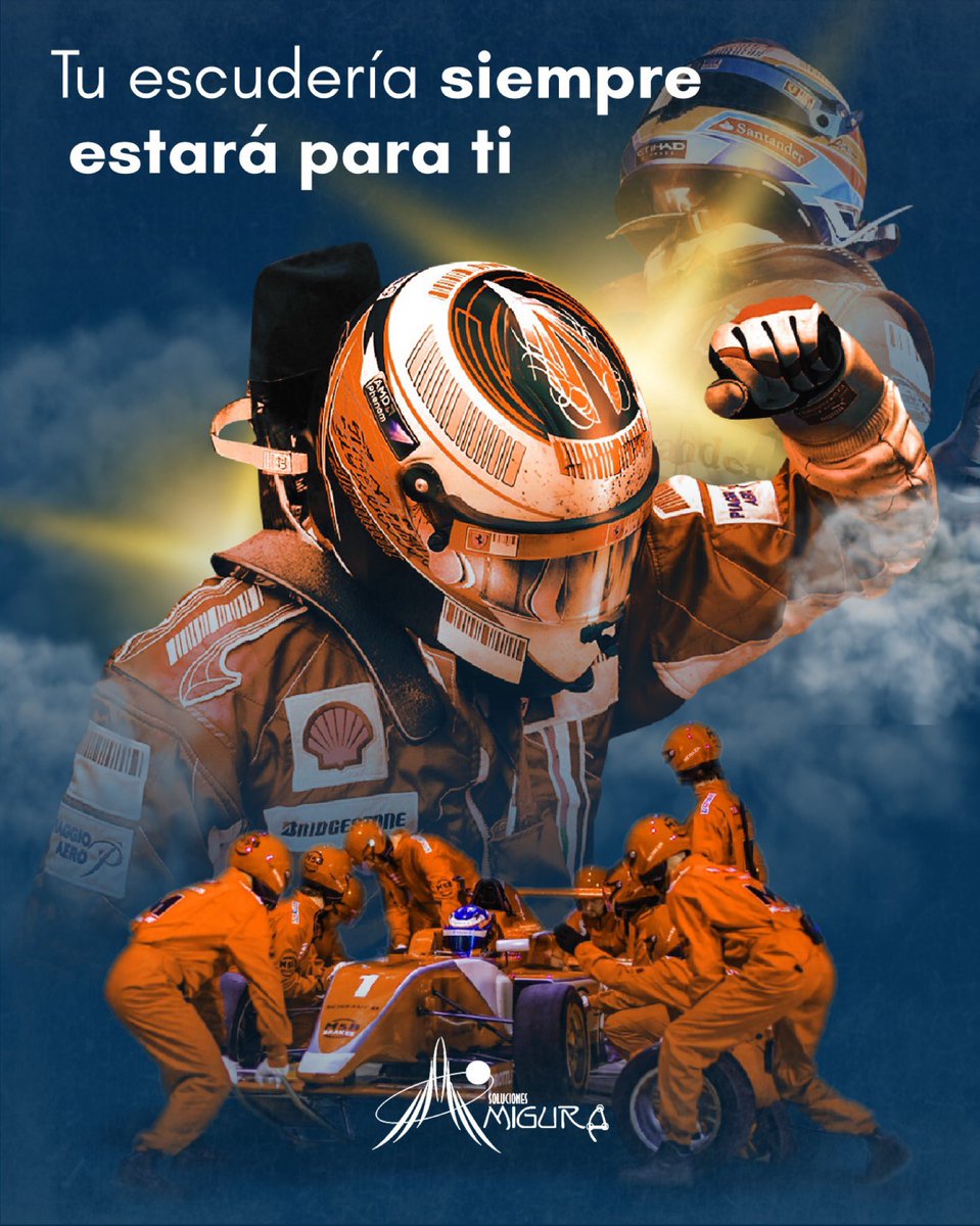 SolMigura's tweet photo. Desde el análisis detrás de la pantalla hasta las paradas en los pits...

Tu escudería siempre te acompaña a ganar las carreras que te propongas.

#SolucionesMigura trabaja y mejora para un objetivo común: llegar de primeros a la bandera de cuadros.

¿En tus marcas? https://t.co/zoDqftQ1iu