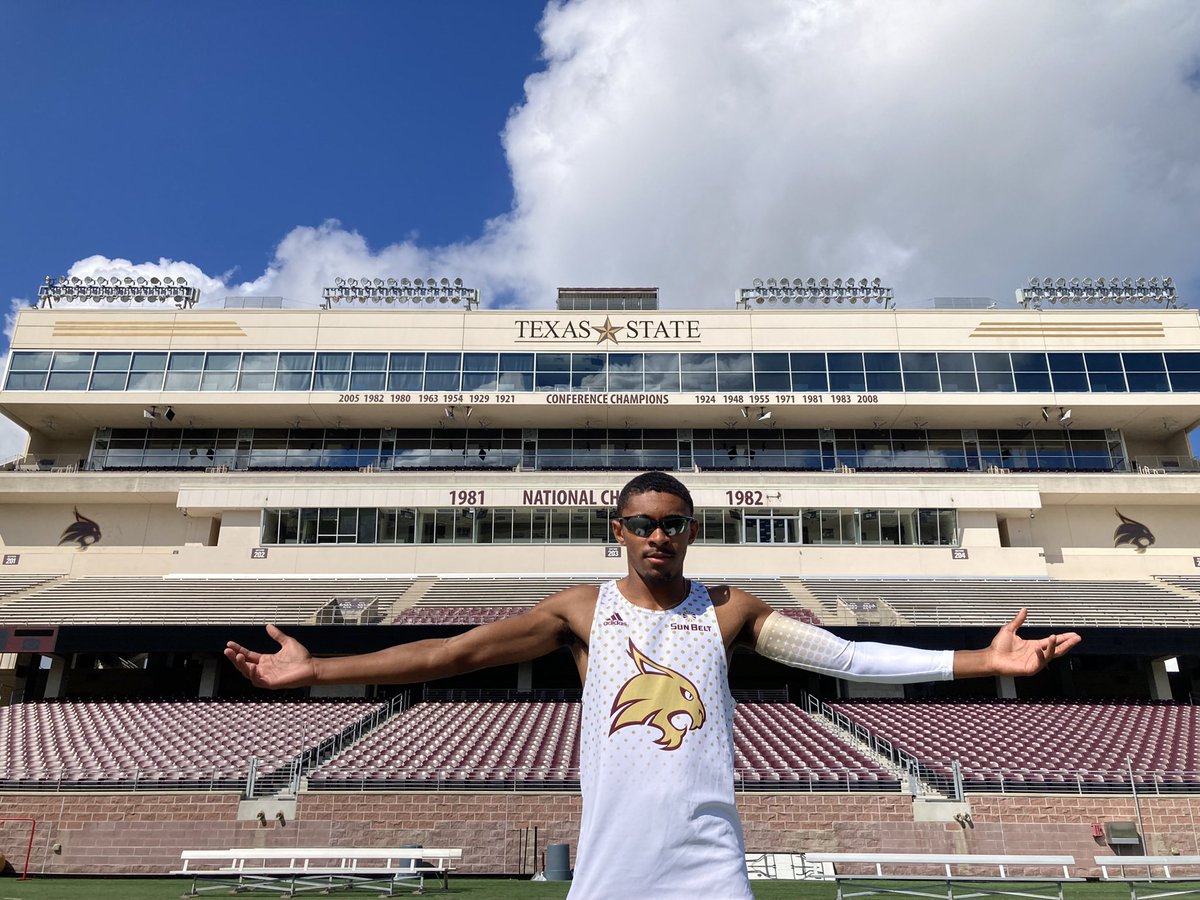 TheGioWalker's tweet photo. Extremely blessed to receive my first track and field offer from Texas State @TXStateTrack @BByrd24 @_Coach_SJ @Callie_Cam @lakebroncotrack https://t.co/DGxlzV8M3Z