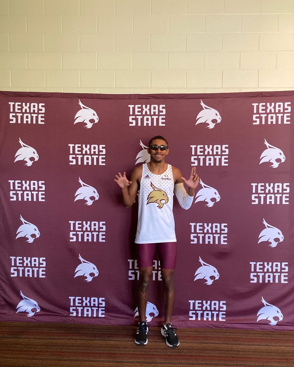 TheGioWalker's tweet photo. Extremely blessed to receive my first track and field offer from Texas State @TXStateTrack @BByrd24 @_Coach_SJ @Callie_Cam @lakebroncotrack https://t.co/DGxlzV8M3Z