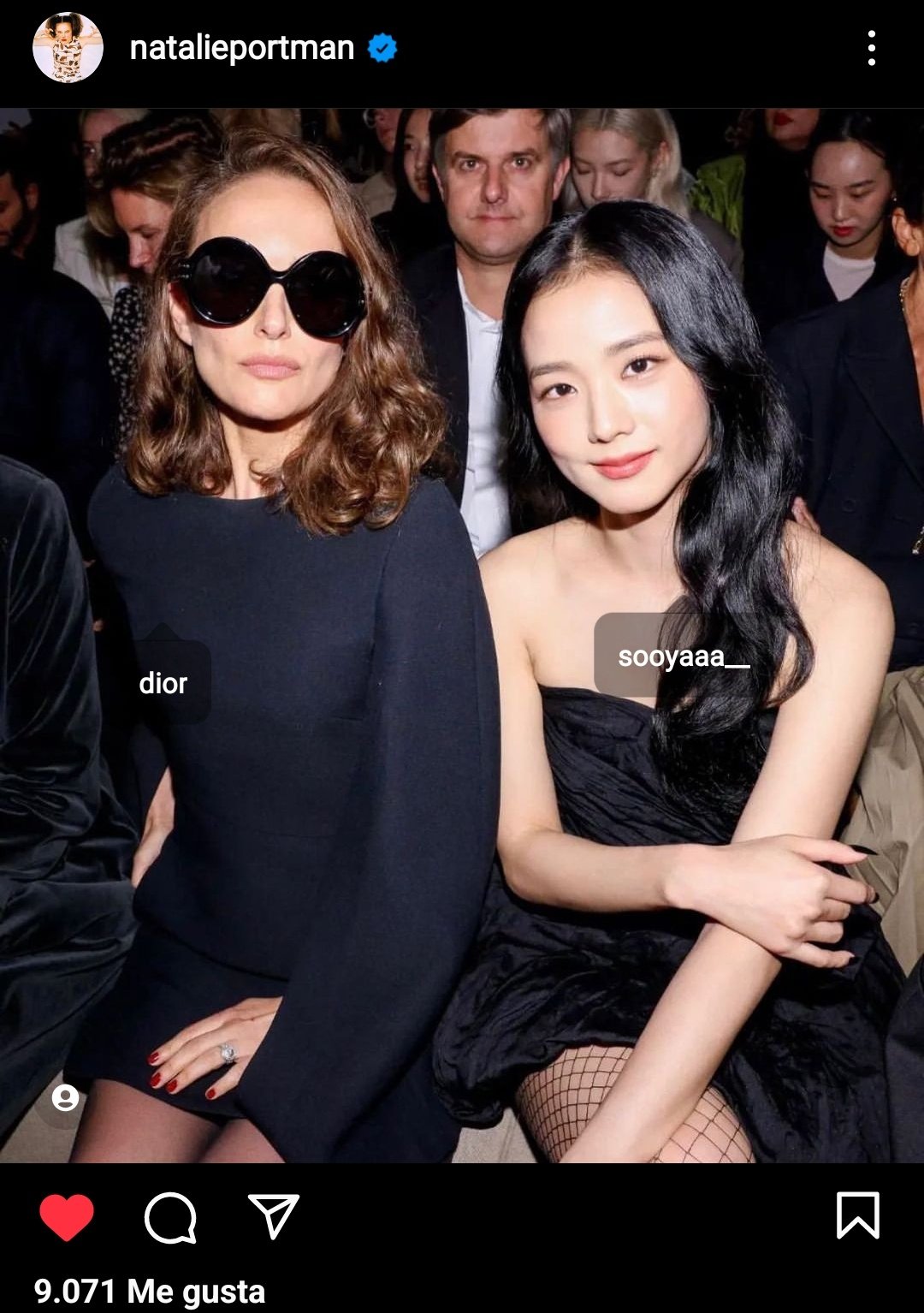 Jisoo and Natalie Portman Dior Actress