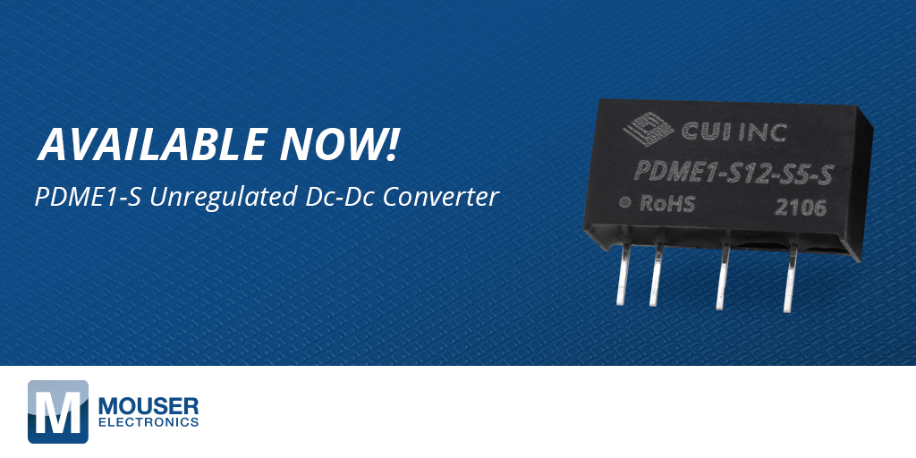 CUIInc's tweet image. The PDME1-S series is designed to provide an efficient and isolation of dc rail within a range of #industrial, #telecom, #security, and #machine control applications. Now available now through @MouserElec: bit.ly/3RaJ5Zb

#powerwhenyouneedit #dcdcconverter #dcdc