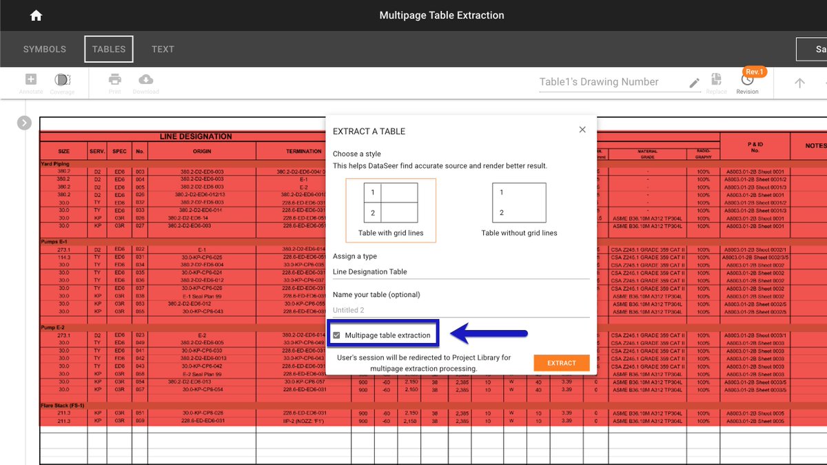 DataSeerDigital's tweet image. Need to extract line designation tables, data sheets or spec sheets at scale? Try #DataSeer&apos;s batch table extraction feature to mass extract tabular data from #PDF docs 📈

#PDFextraction #tables #dataextraction