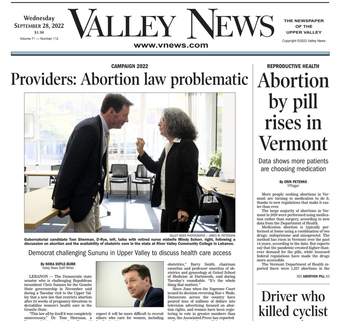 NH Democratic Party (@nhdems) on Twitter photo Thank you <a href="/TomShermanNH/">Dr. Tom Sherman</a> for standing up for reproductive health care for Granite Staters.
This November, we need to elect a governor who will fight for health care access and stand up against the <a href="/NHGOP/">New Hampshire Republican Party</a>'s extreme anti-choice agenda. #NHPolitics Thank you <a href="/TomShermanNH/">Dr. Tom Sherman</a> for standing up for reproductive health care for Granite Staters.
This November, we need to elect a governor who will fight for health care access and stand up against the <a href="/NHGOP/">New Hampshire Republican Party</a>'s extreme anti-choice agenda. #NHPolitics