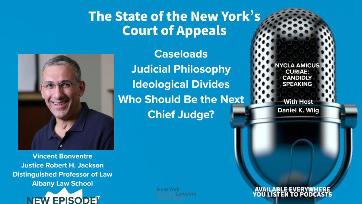 DanWiig's tweet photo. The great @BonventreVin of @AlbanyLaw stopped by to chat about the #newyorkcourtofappeals, the #conservative #votingblock, and more! @AmicusNYCLA Season 2 continues here: https://t.co/v4KUfEBBL3 or wherever you find #podcasts. #NYCLA https://t.co/t7rzkY8QoC