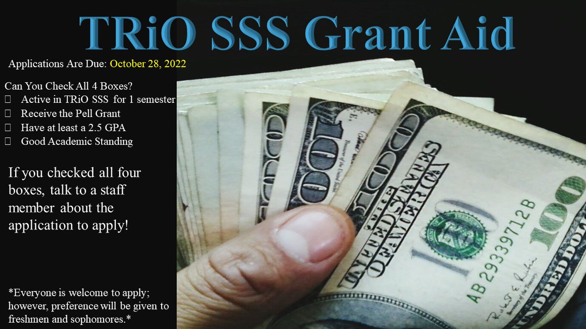 APSU_TRiOSSS's tweet image. Get your MONEY HERE