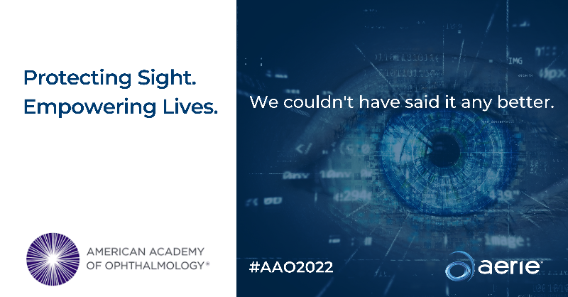 AeriePharma's tweet photo. We're passionate about finding new ways to protect vision, which is why we're excited about #AAO2022! We're ready to learn & connect with industry peers.
Find our #VISIONaeries in Chicago! via @aao_ophth. #ophthalmology #glaucoma #dryeye #retinaldisease