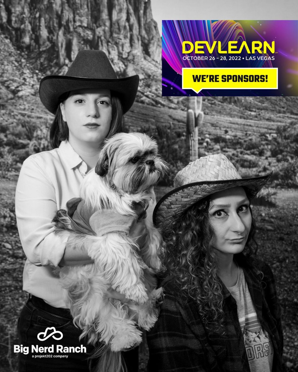 bignerdranch's tweet image. At Big Nerd Ranch, pursuing professional development is in our DNA. This is just one of the reasons we&apos;re excited to be at the DevLearn conference in Las Vegas next month. 

Planning to attend? Make sure to stop by Booth 1202 and say, &quot;Howdy!&quot; 🤠

#BigNerdRanch #DevLearn