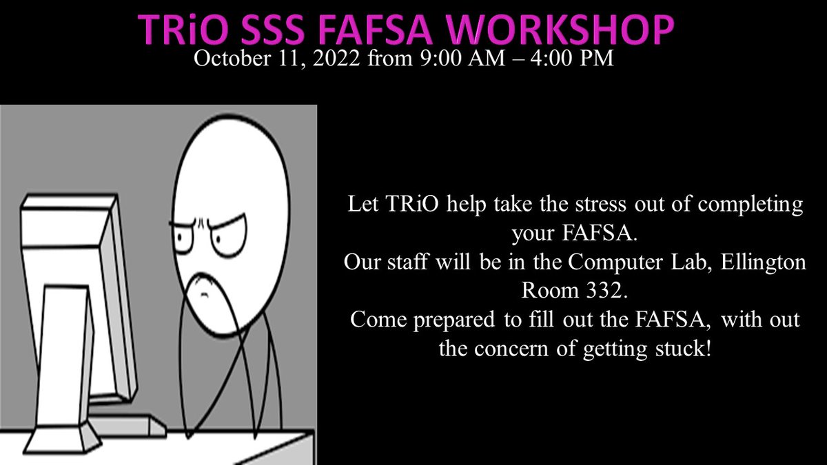 APSU_TRiOSSS's tweet image. NO STRESS Let us help!!