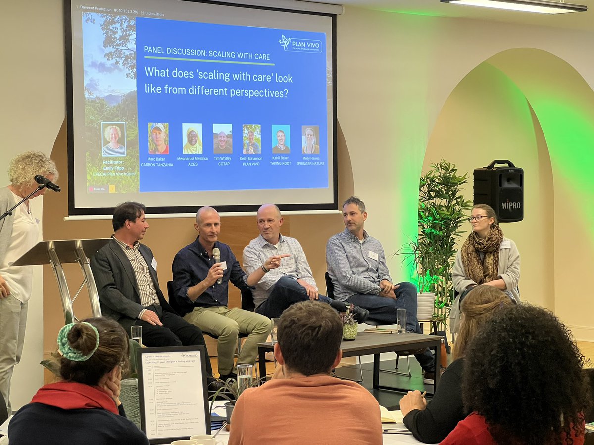 ‘People know how valuable their lands are’ - Marc Baker, Carbon Tanzania 

Great conversations coming out of our ‘Scaling with Care’ panel, with the focus on the importance of allowing communities to manage their own lands.

@TakingRoot @CarbonTanzania @COTAP @SpringerNature