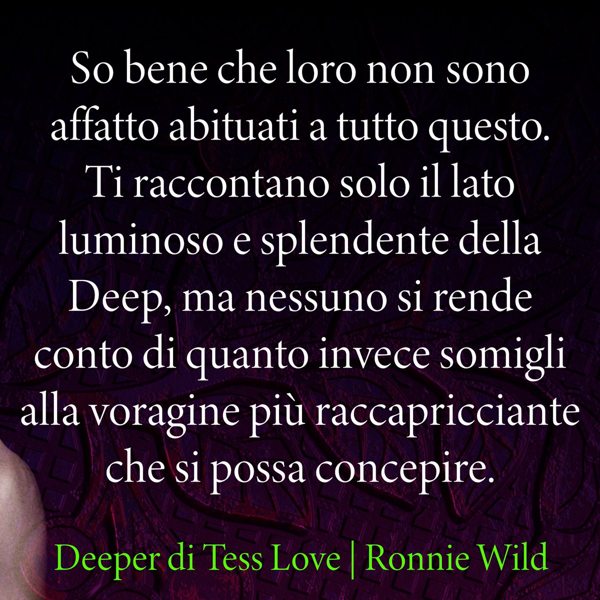 Bookchain8's tweet photo. 👉"So bene che loro non sono affatto abituati a tutto questo. Ti raccontano solo il lato luminoso e splendente della Deep, Ma nessuno si rende conto di quanto invece somigli alla voragine più raccapricciante che si possa concepire."
⏳ Disponibile dal 1 OTTOBRE 2022
Amazon Kindle https://t.co/SyLPsdpYp0